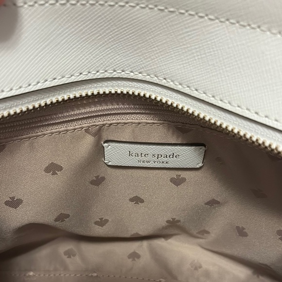 NWOT Kate Spade White Leather Satchel with Elegant Design - Picture 2 of 12